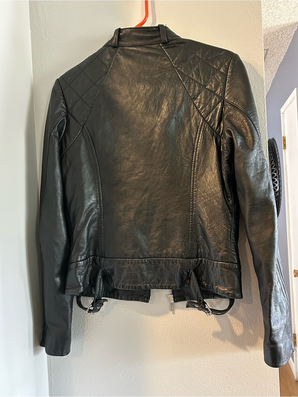 Billabong   Leather  Moto  Jacket women’s medium - Picture 5 of 5